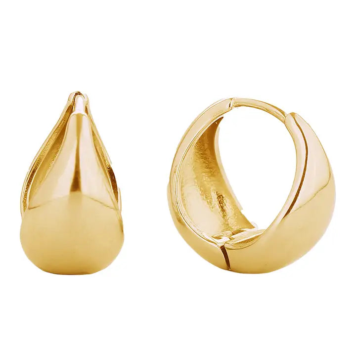 Earrings 14K Gold Dipped Waterdrop Huggies