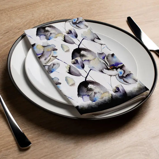 Guest Towel/Napkin -  Ink Floral
