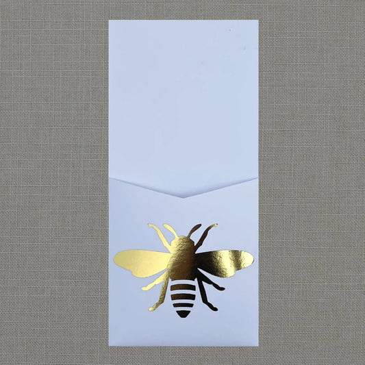 Cutlery Pouch - Gold Foil Bee