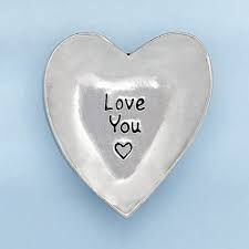 Pewter Love You Charm Bowl