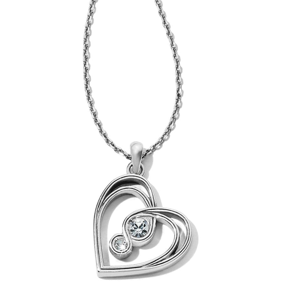 Brighton  Infinity Sparkle Petite Heart Necklace