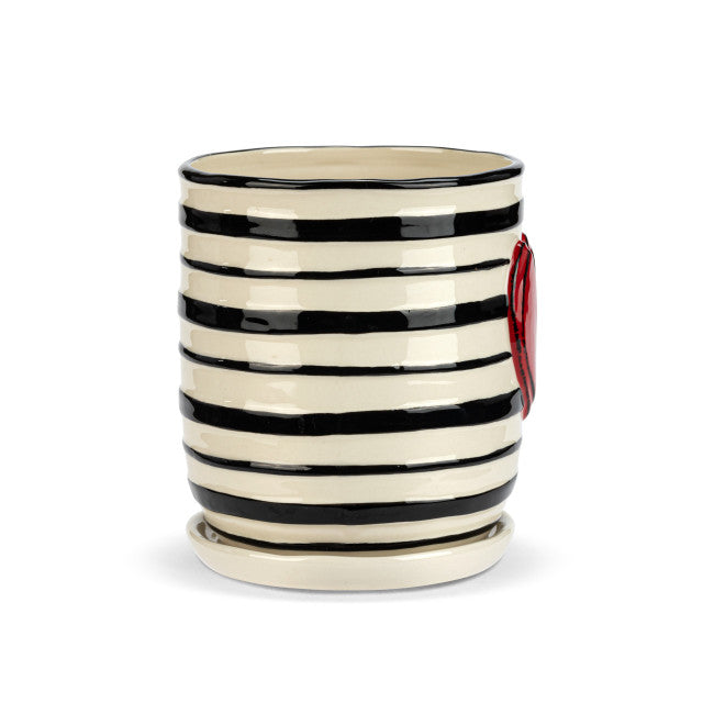 Ceramic Heart Planter & Saucer