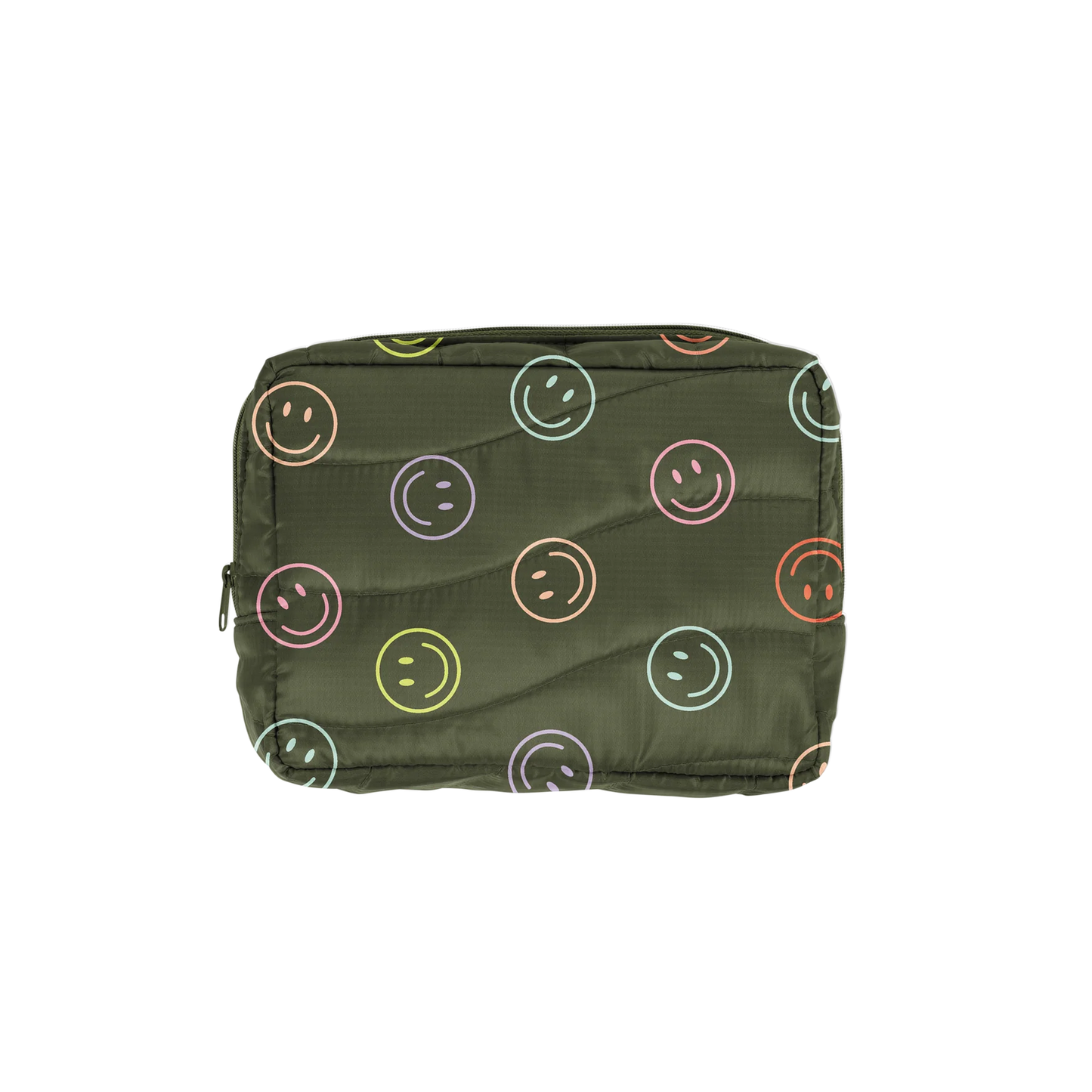 Green Puffer Cosmetic Bag