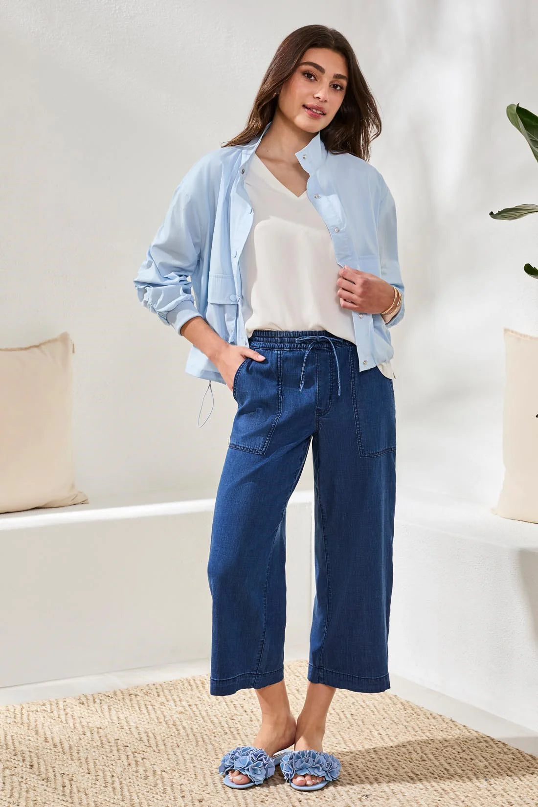 Tribal Audrey Wide Crop Jogger