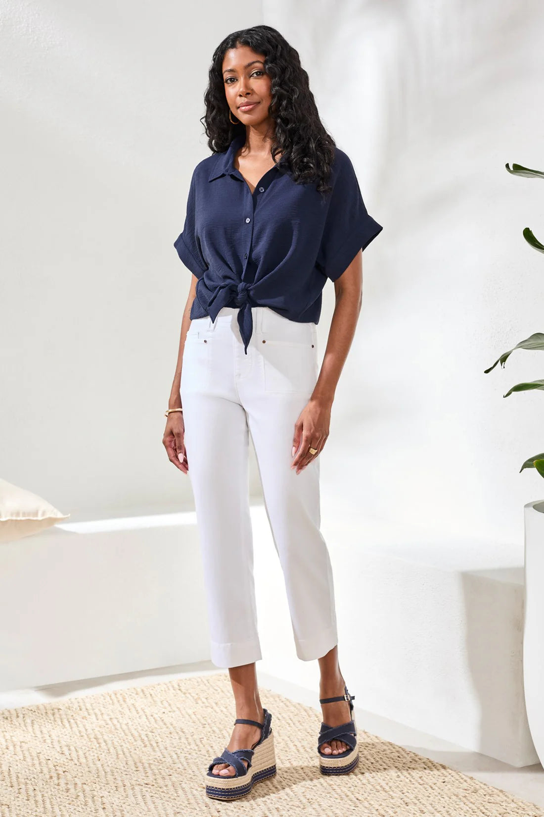 Tribal Comfort Stretch Pull-On Kick Flare Capris