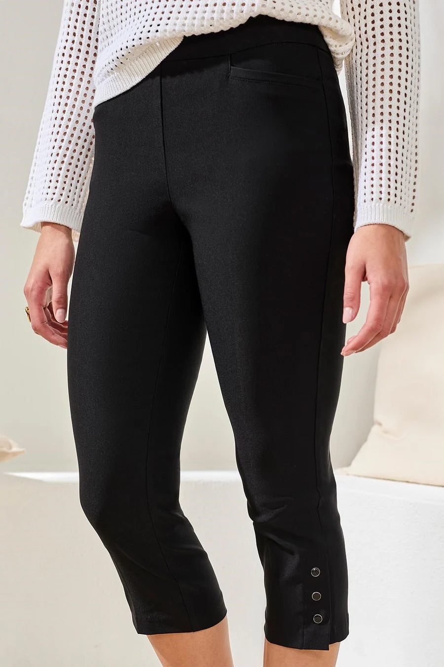 Tribal Flatten It® Slim Leg Capris With Snap Vent