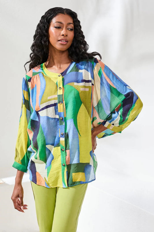 Tribal Dolman Wide Sleeve Blouse