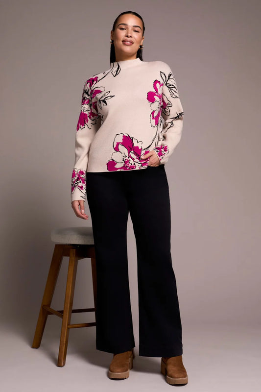 Tribal L/S Funnel Neck Sweater