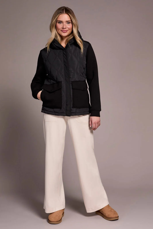 Tribal Quilted Combo Knit Jacket