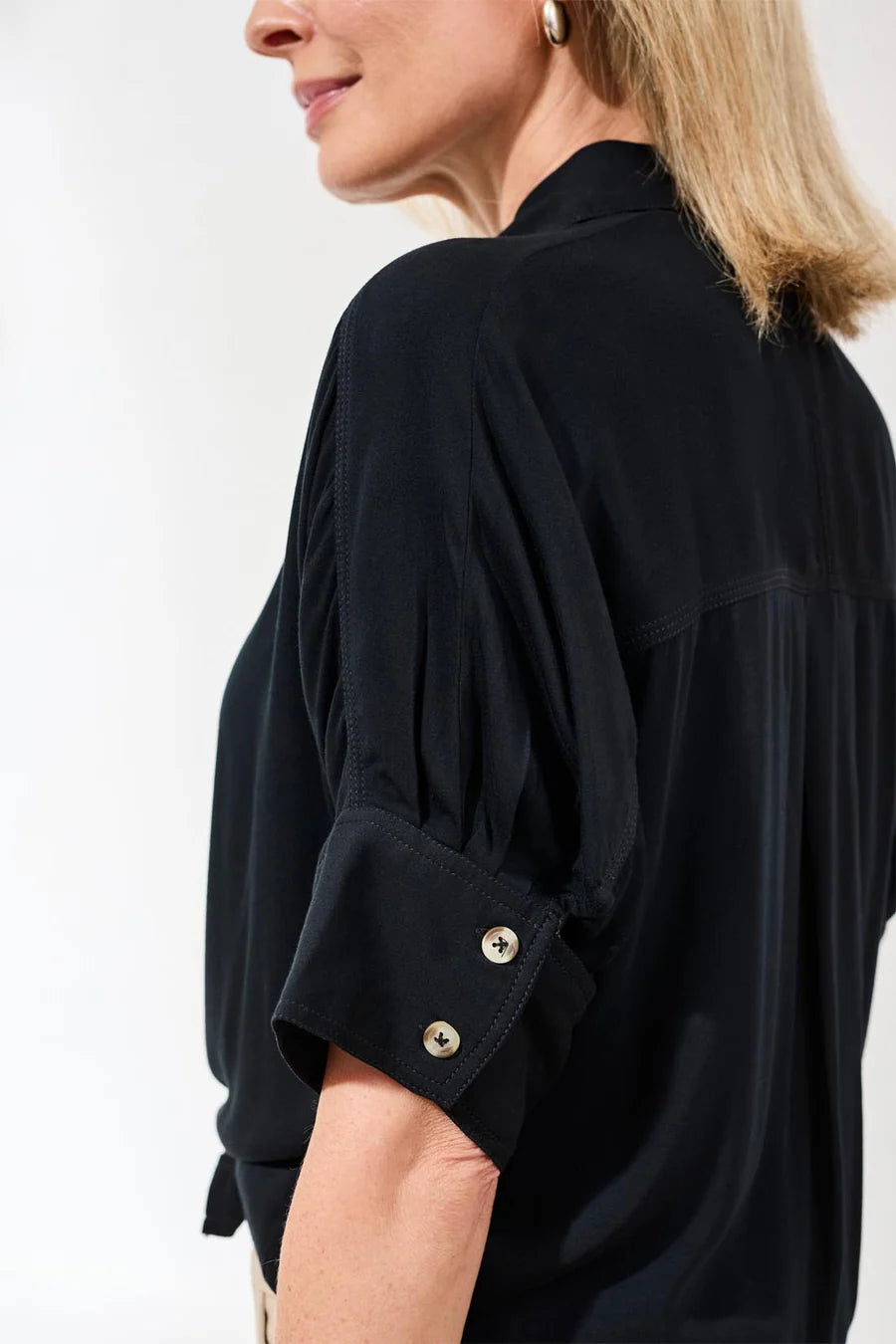 Tribal Soft Satin Drop Shoulder Classic Blouse
