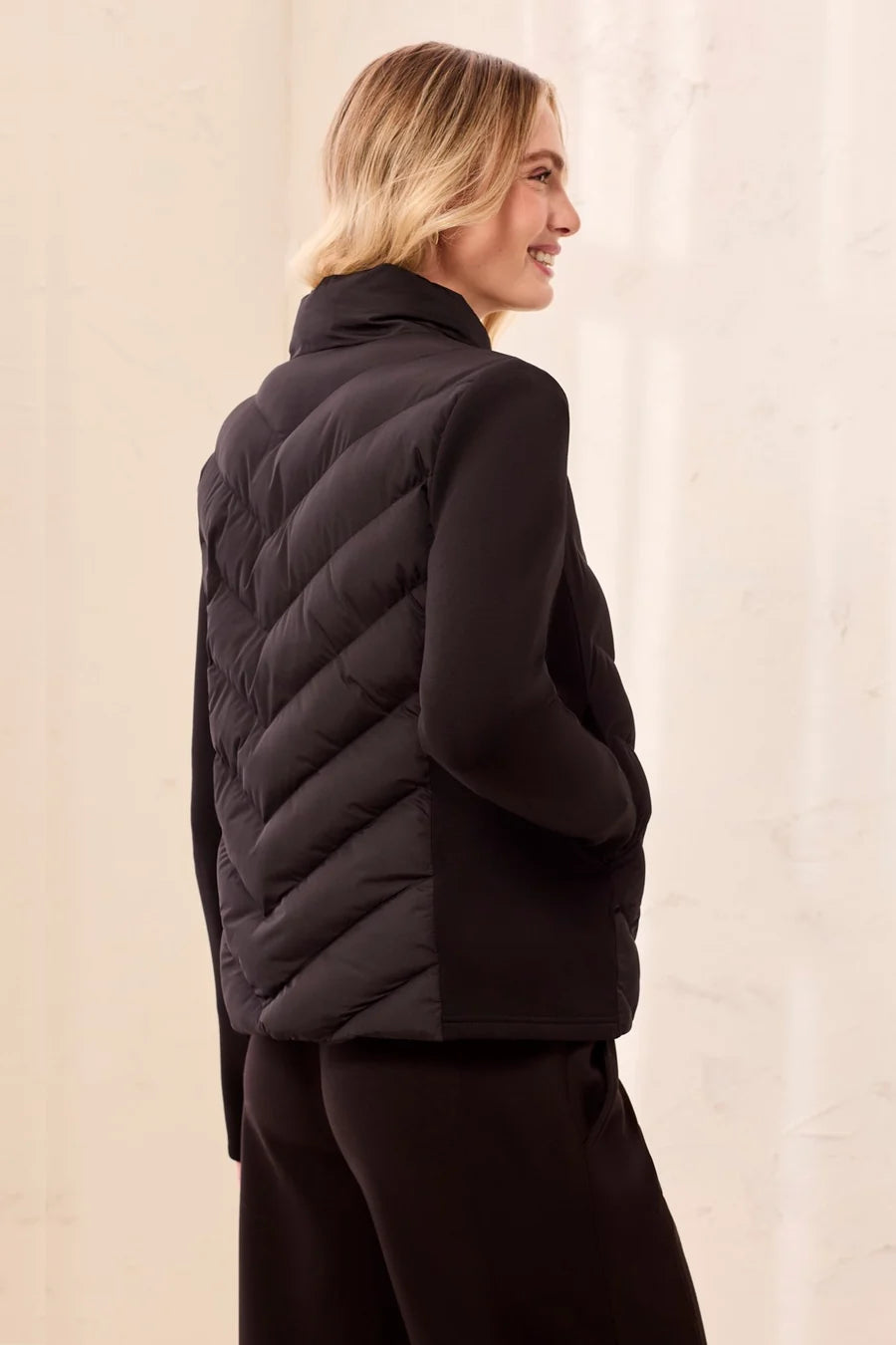 Tribal Water Repellent Hybrid Puffer Jacket With Hood