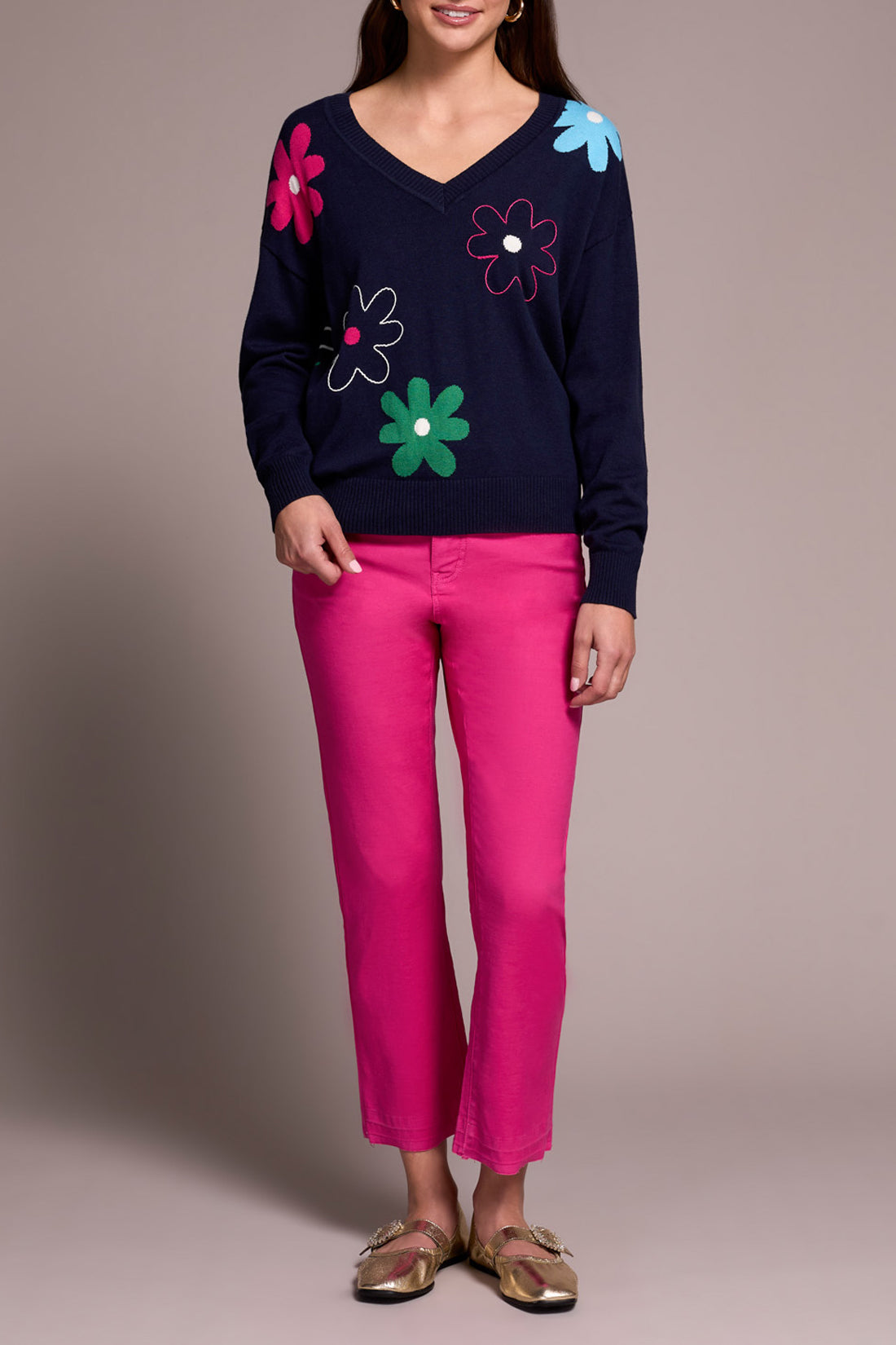 Tribal V Neck Sweater