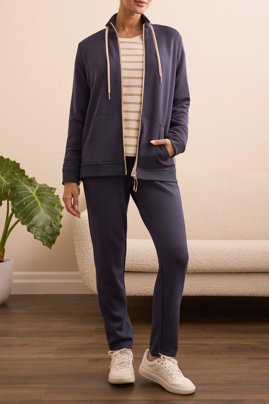 Tribal Long Sleeve Mock Neck Cardigan