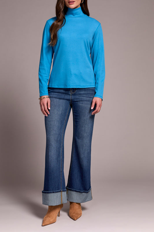 Tribal Long Sleeve Turtle Neck Top