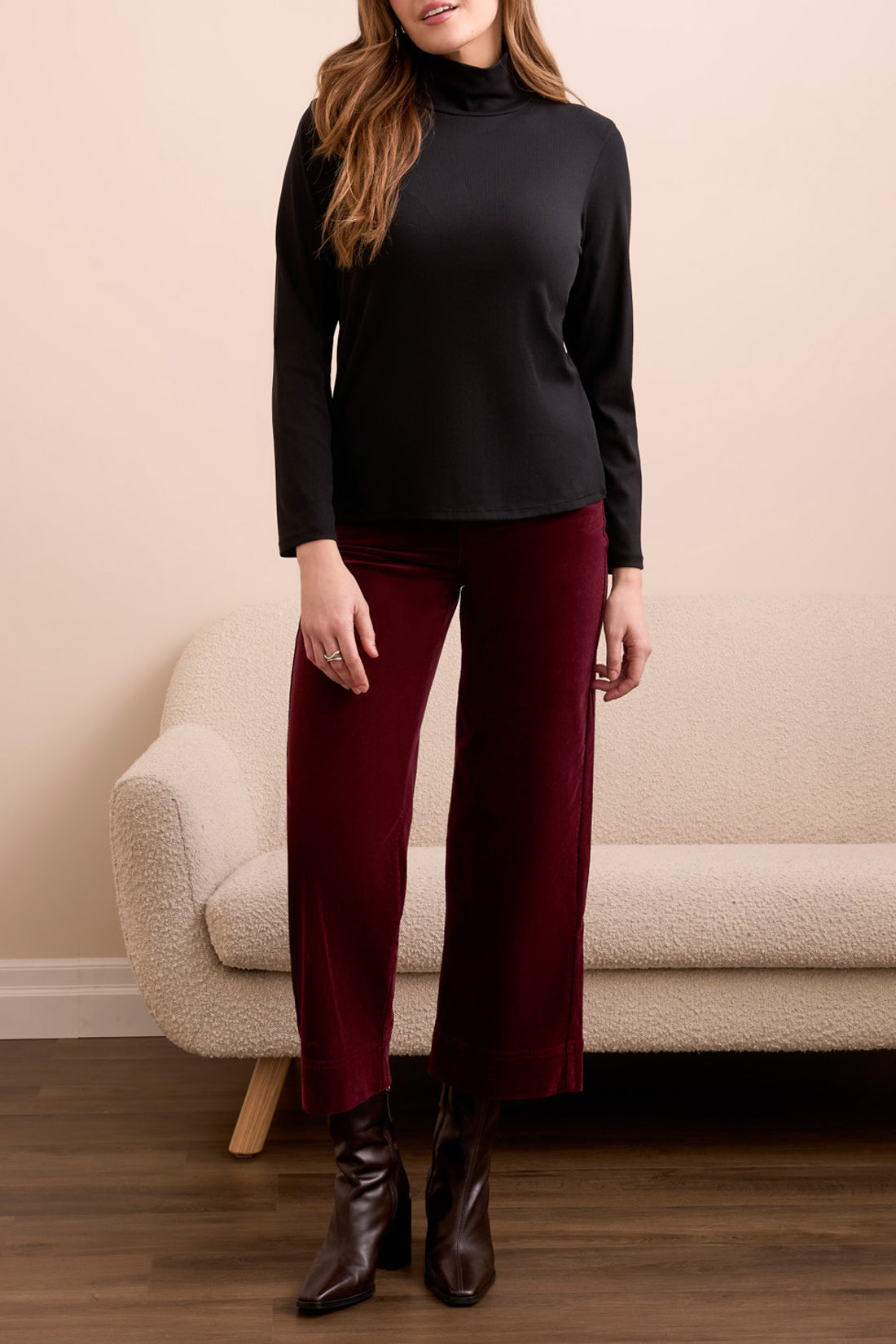 Tribal Long Sleeve Turtle Neck Top