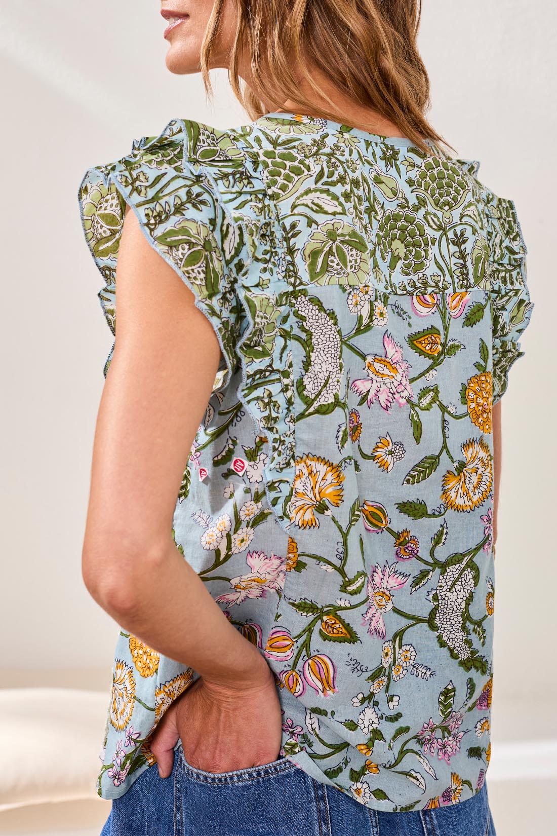 Tribal Mixed Print Blouse