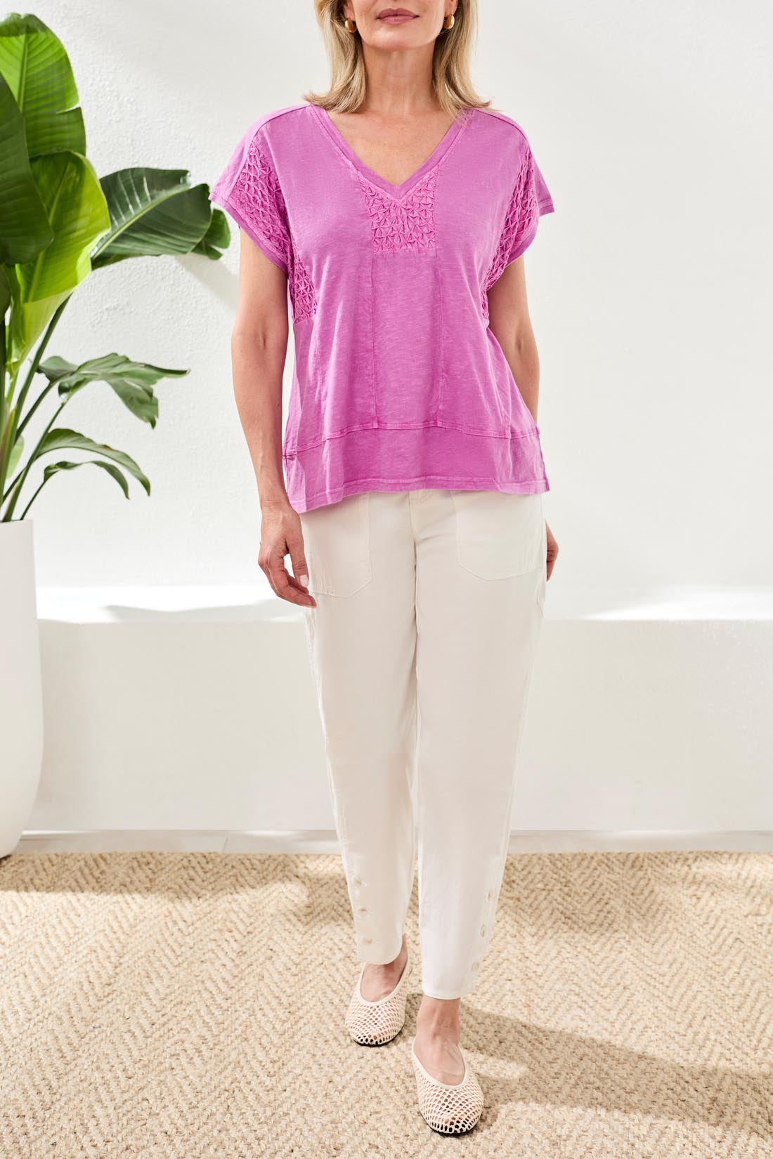 Tribal Cap Sleeve Top