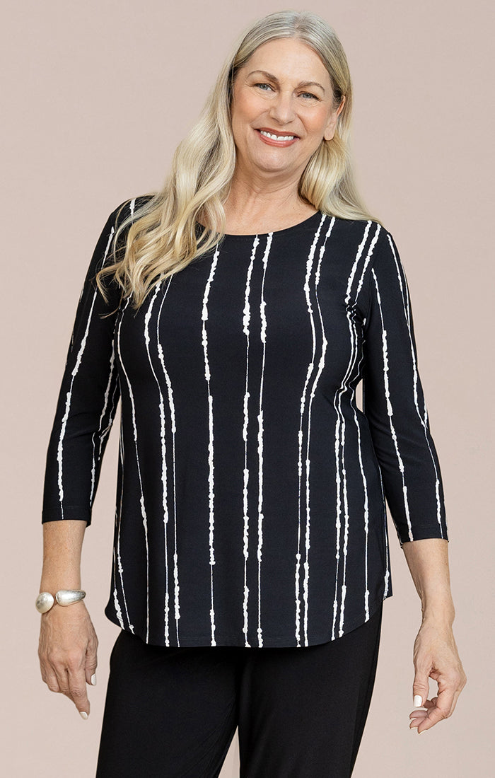 Sympli Go to Classic T Relax, 3/4 Slv Print