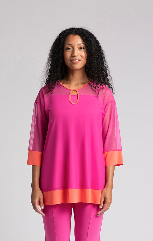 Sympli Mesh Keyhole Tunic