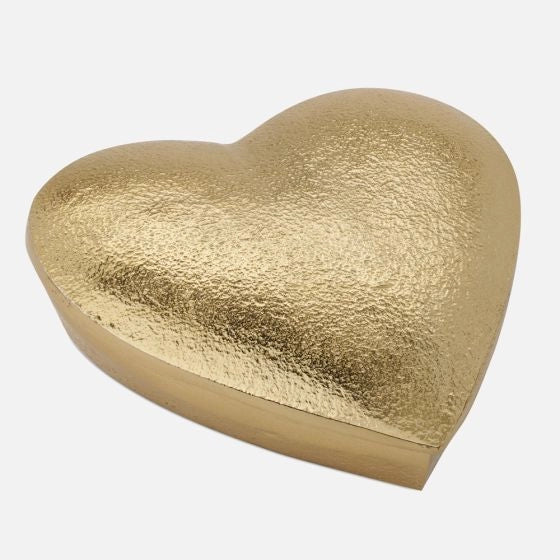 Gold Heart Keepsake Box