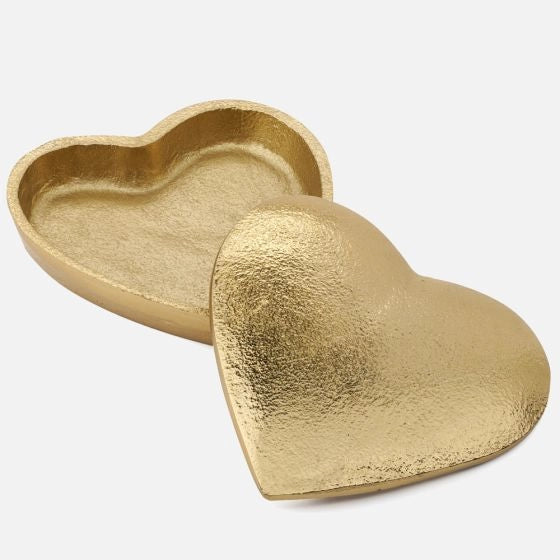 Gold Heart Keepsake Box