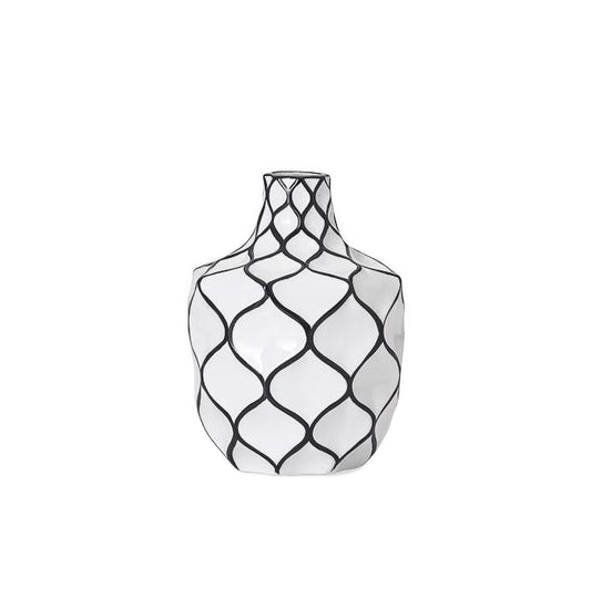 Abstract Lattice Outline Ceramic Vase